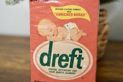 Vintage Dreft Baby Laundry Detergent 3.2oz. Powder Soap Small 60s/70s 95%+ Full - Picture 2 of 9