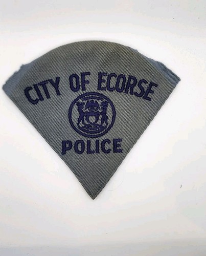 VINTAGE CITY OF ECORSE MICHIGAN POLICE SHOULDER PATCH OBSOLETE RARE