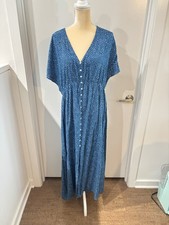 Shein Women's Blue With White Dots Maxi Dress Size 1X