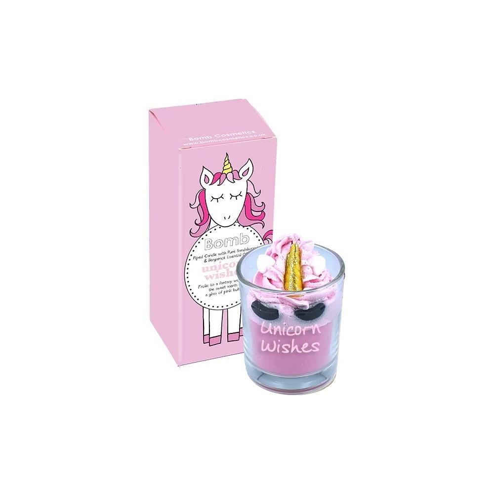 Scented Candle Piped Unicorn Wishes Bomb Cosmetics Sweet Candles Glass Women