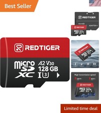 128GB Waterproof Micro SD Card with 100MB/s Read Speed, Perfect for 4K Recording