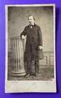 Photo CDV 1862 SEMAH PARIS man of the bourgeoisie on pedestal B369