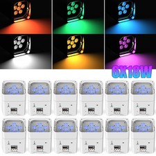 12x 108W RGBWA UV Wifi APP Wireless LED Par Lights Battery With Remote Control