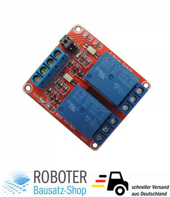 2 Kanal Relay Relais 5V High / Low Level Trigger einstellbar Arduino Raspberry