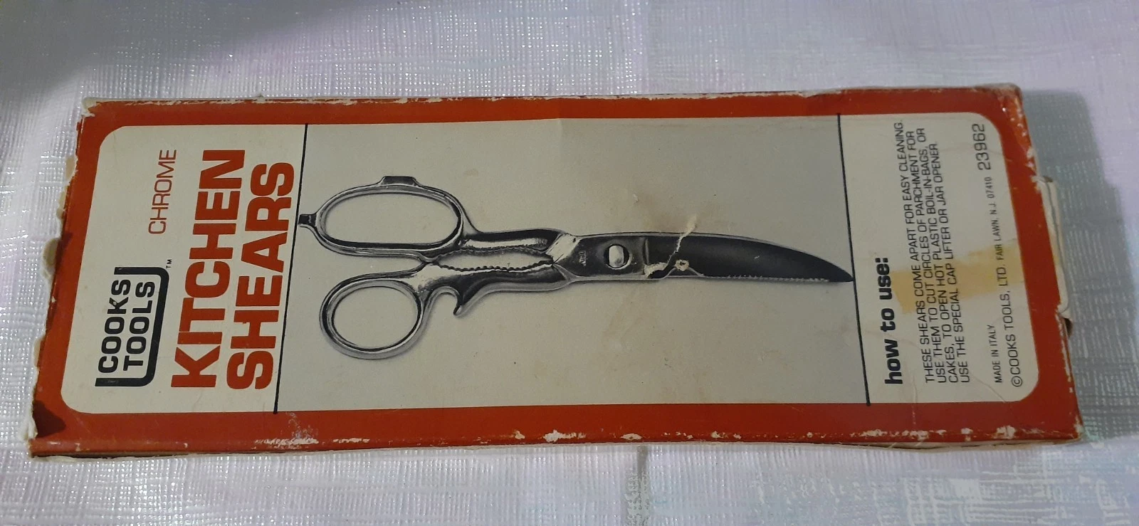 Vintage Cooks Tools Chrome Kitchen Shears with Cap Lifter & Jar Opener