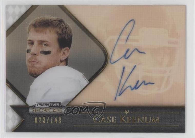 2012 Press Pass Showcase Gold /149 Case Keenum #SC-CK Rookie Auto RC 10c7