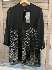 Sosandar | Size 8 | Sequin Little Black Dress | New With Tags