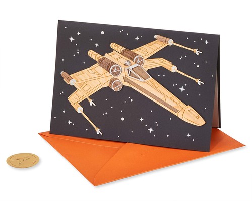 Papyrus Star Wars X Wing Fighter Birthday Card Out Of This Galaxy Premium Card - Picture 4 of 7