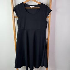 Ripe Dress Womens Medium Black Scoop Neck Short Sleeve Mini Shift