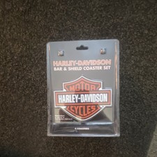 Harley-Davidson Bar Shield Logo Rubber Coaster Set of 4 Motorcycles