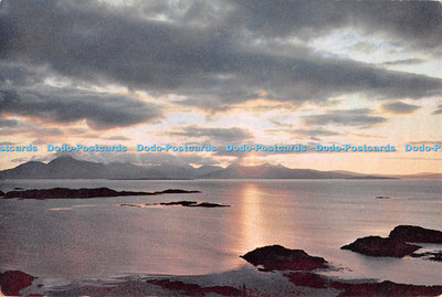 D125626 Sunset Over Skye From Kyle of Lochalsh J Arthur Dixon