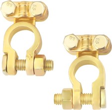 2pcs Positive Negative Battery Terminal Connectorsbrass Battery Cable Ends...