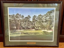 Masters Augusta National 13th Hole Azalea Matted Framed Picture Kenneth Reed