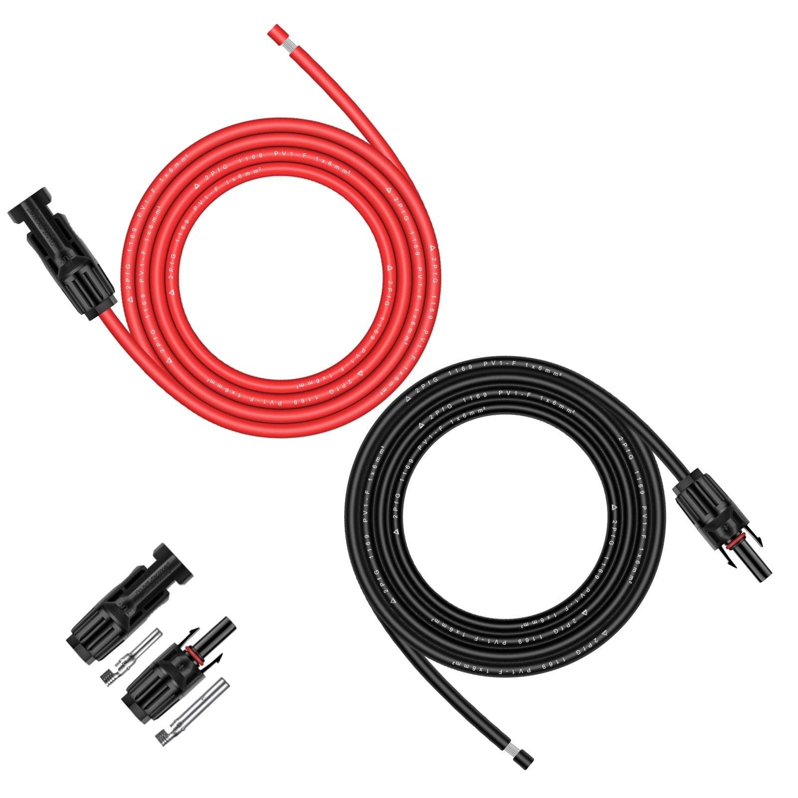 6Mmâ² / 10Awg Solar Panel Extension Cable With Female And Male Solar Panel Connector 3M/10 Feet Waterproof Solar Panel - Image 3