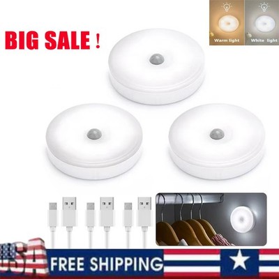 Rechargeable LED Motion Sensor Under Cabinet Closet Light USBCharge Kitchen Lamp