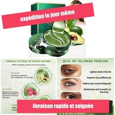 Patchs yeux avocat collagène acide hyaluronique anti-cernes 28 paires