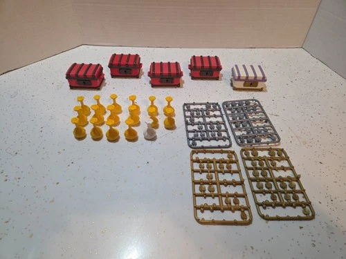 Playmobil Geobra Vintage Treasure Chest, Coins, and Money Bags Lot