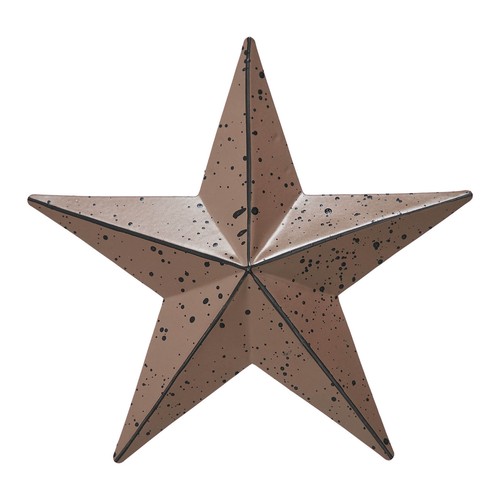 Metal Star Speckled Distressed Rust Brown 4x4 - Picture 4 of 7