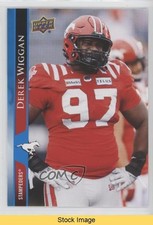 2021 Upper Deck CFL Blue Derek Wiggan #113 READ 0a7