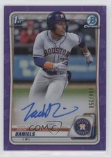2020 Bowman Draft Chrome Picks Purple Refractor 94/250 Zach Daniels Auto 1t5