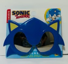 Sonic The Hedgehog Boys' Blue Novelty Sunglasses UV Impact Resistant Black Lens