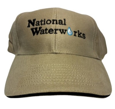 National Waterworks Hat - Black Logo - Embroidered Blue Water Drop by Mohr's