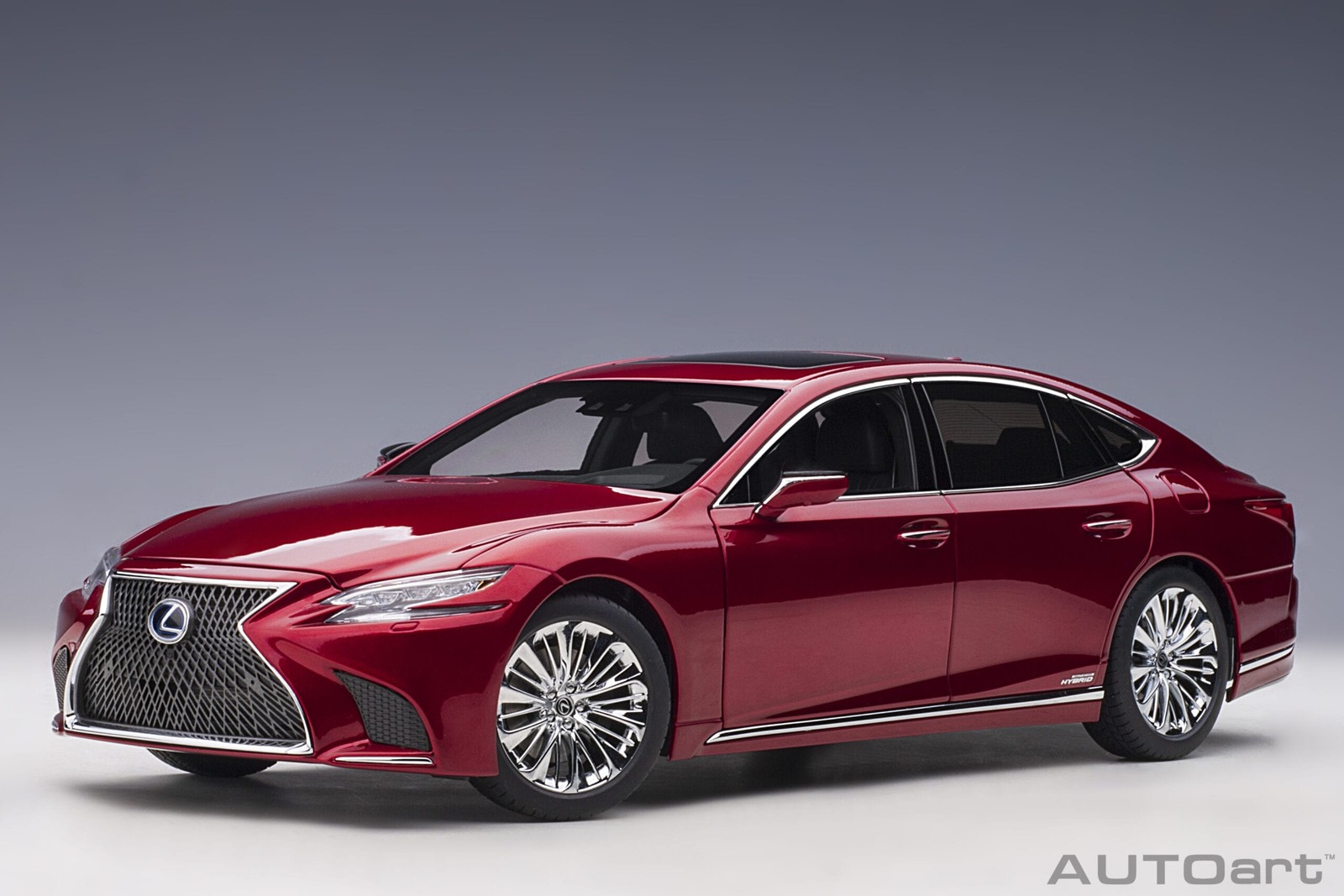 AUTOart 78869 1:18 LEXUS LS 500H 2018 (MORELLO REDMETALLIC/BLACK INTERIOR)(COMPO