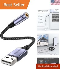 USB to 3.5mm Jack Audio Adapter - High-Quality Sound Card for Multi-Device Use