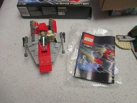 LEGO STAR WARS 7144 SLAVE 1 % 7143 A-WING FIGHTER BOTH 100% COMPLETE IN BOX 2000