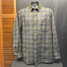 Vintage Faconnable Lined Wool Plaid Jacket Size L Albert Goldberg Lined