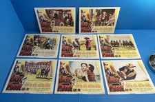 Vintage 1953 Movie The Last Posse Broderick Crawford Set Of 8 Lobby Cards