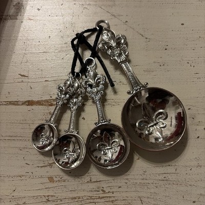 FLUER DE LIS SET OF 4 Measuring Spoons Ganz