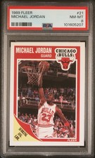 1989-90 Fleer Michael Jordan #21 PSA 8 Chicago Bulls HOF NM-MT Y