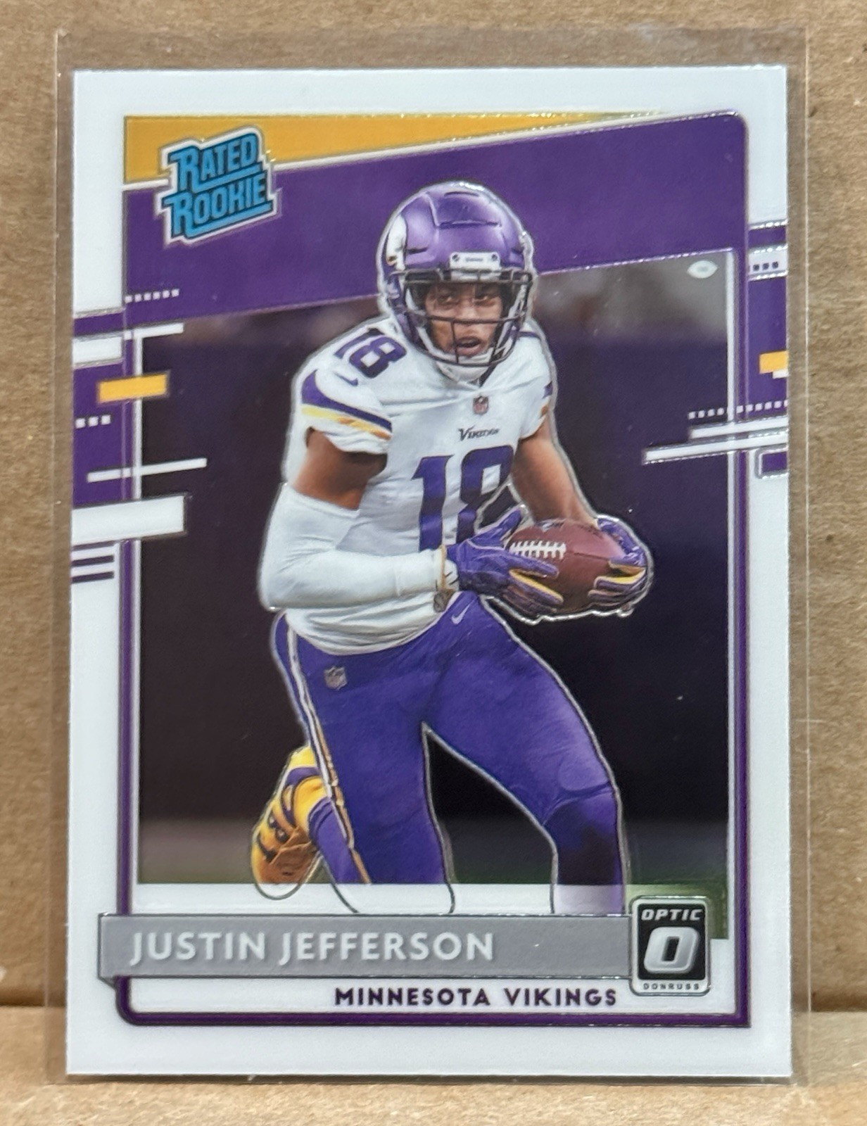 JUSTIN JEFFERSON  2020 Donruss OPTIC RATED ROOKIE #163 VIKINGS  CLEAN & CENTERED