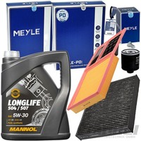 Meyle Filterset+Mannol 5W30 ÖL FüR 1.4 Polo 6R Skoda Roomster Fabia 2 Ibiza 4