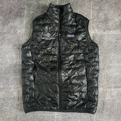 Men's Patagonia Black Micro Puff Lightweight Puffer Vest Full Zip