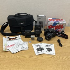 Canon EOS Rebel T5 1200D DSLR Camera Kit 18-55mm 75-300mm Lens W/bag Boxes, Etc