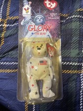 Ty Beanie Baby Glory the Bear DOB July 4, 1997, MWMT