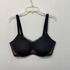 Honeylove Crossover Bra 1X 40 C/D Wireless Mesh Adjustable Black C018 -19