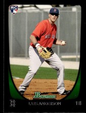 Lars Anderson 2011 Bowman Rookie Card #192 Boston Red Sox. rookie card picture
