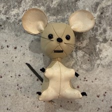 R. Dakin Vintage Dream Pets Leather Pets 6" Morty Mouse Made In Japan