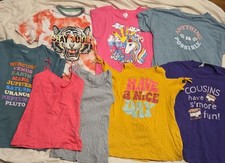 Girls Size L 10/12 Clothing Lot T-Shirts, Coat, Dresses, Shorts, Pants