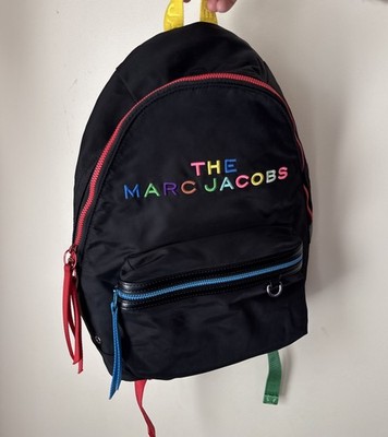 Marc Jacobs Rainbow Pride Black Red Logo Unisex Large Nylon Tech