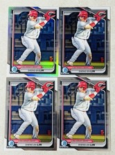 Sheng-En Lin 2024 Bowman Draft Chrome 1- Refractor 3 Base Reds RC Lot Of 4