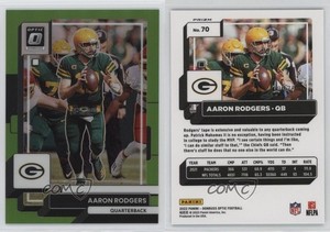2022 Panini Donruss Optic Lime Green Prizm /35 Aaron Rodgers #70