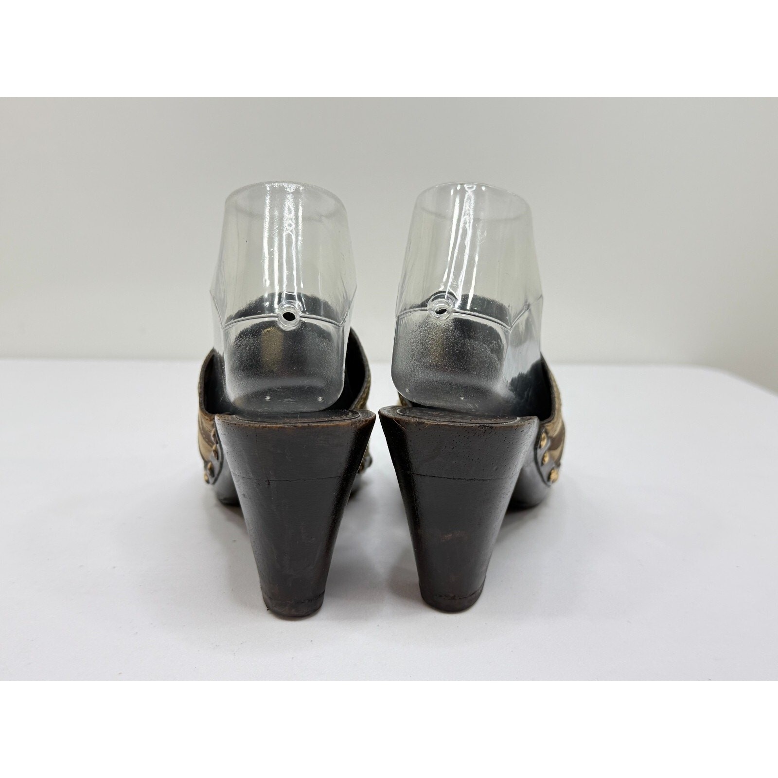 COACH Signature CATERINA Patchwork Studs Womens Wooden Heels Mule Clogs 7.5 thumbnail 10