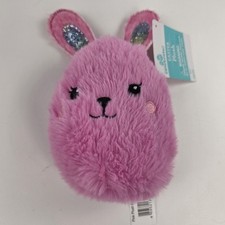 Plush Bunny in Pink Silver Glitter Ears 7" NWT