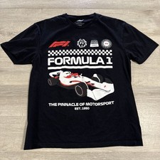 Formula 1 Shirt F1 Racing Car Logo Black Men&rsquo;s Tee Large Cotton