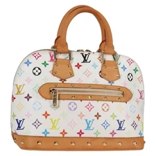 LOUIS VUITTON Monogram Multicolor Alma Hand Bag White M92647 LV Auth yk19104A