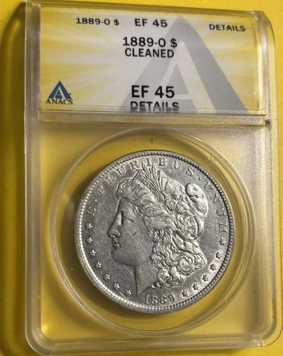 1889-O Morgan Dollar ANACS XF45 Details Cleaned Mid Grade Coin